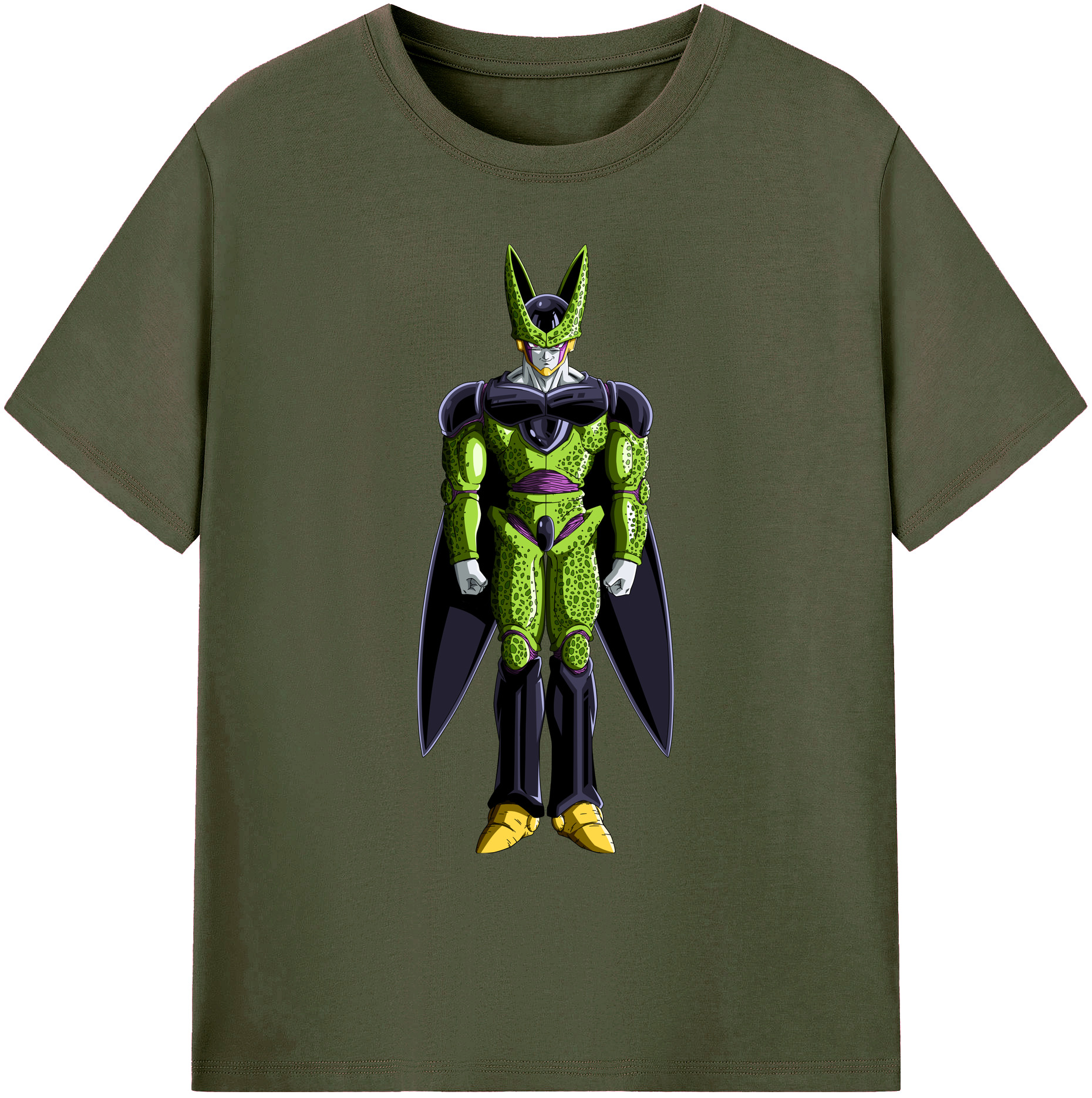 （画像用） ドラゴンボール セル DRAGON BALL Cell 綿100％ メンズ半袖Tシャツ｜肌触りやわらか＆通気性